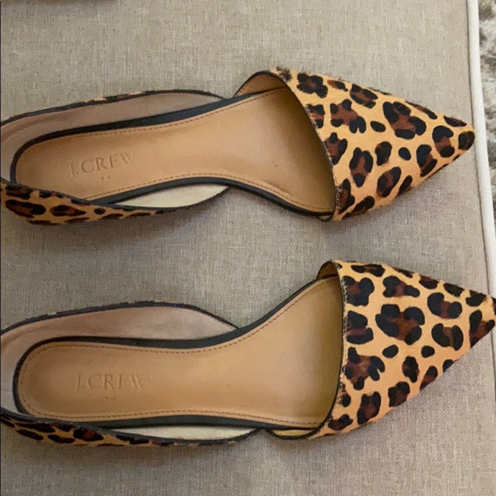 J Crew Leopard flats only worn a couple times